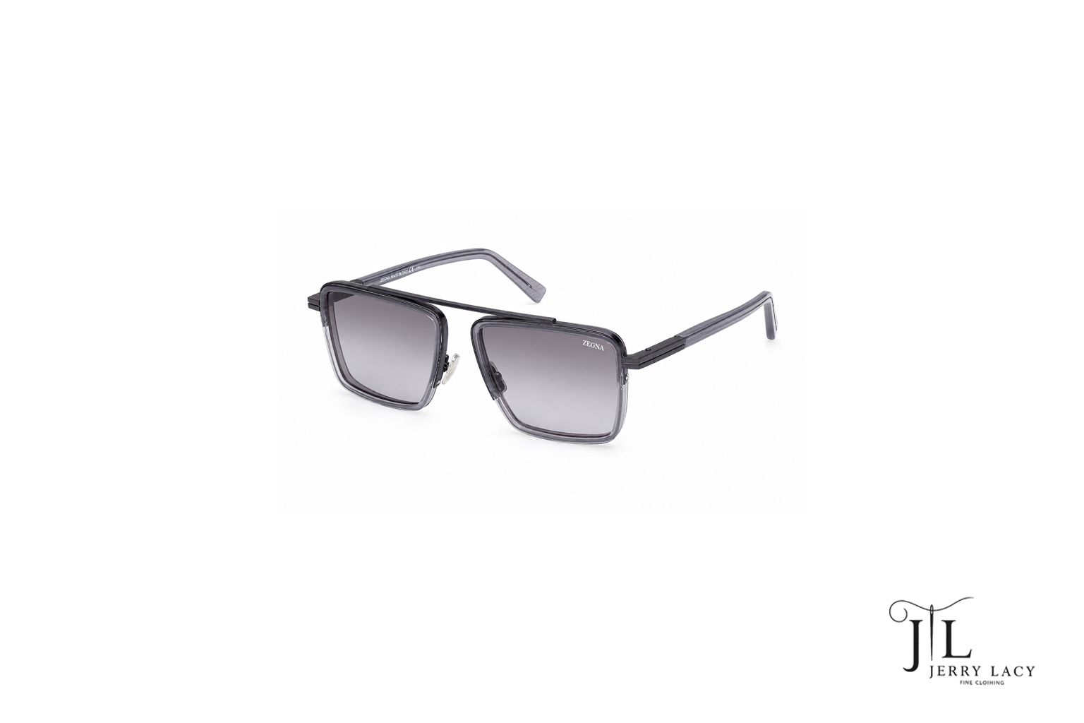 Metal Sunglasses Zegna Shiny Grey
