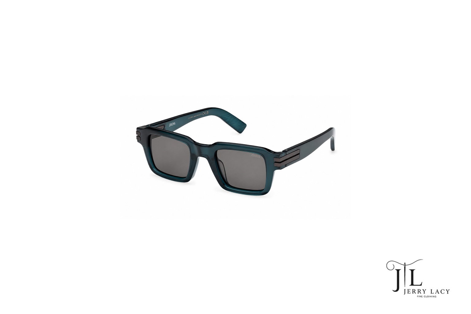 Acetate Sunglasses ZEGNA Shiny Dark Green