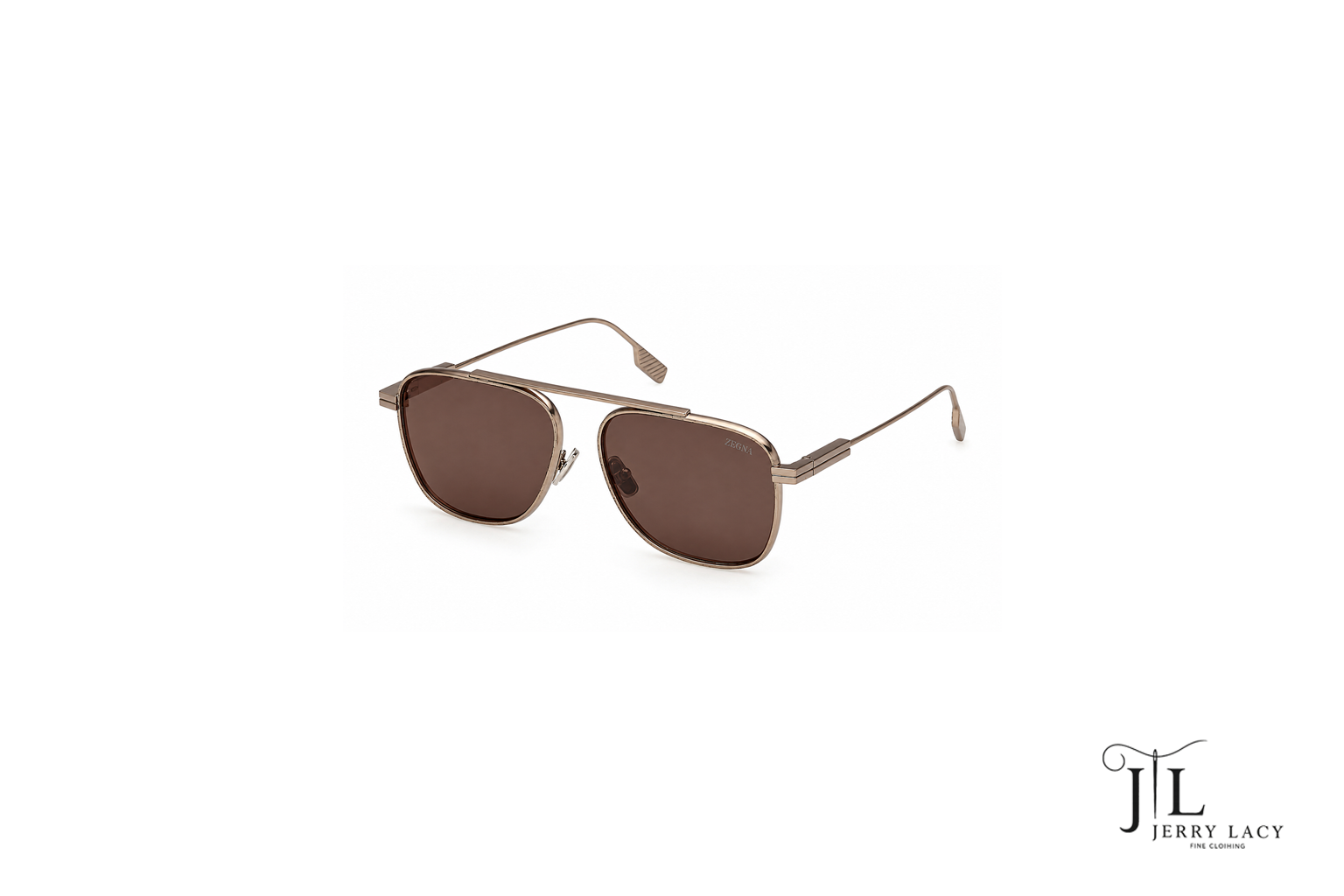 Metal Sunglasses Zegna Matte Light Brown