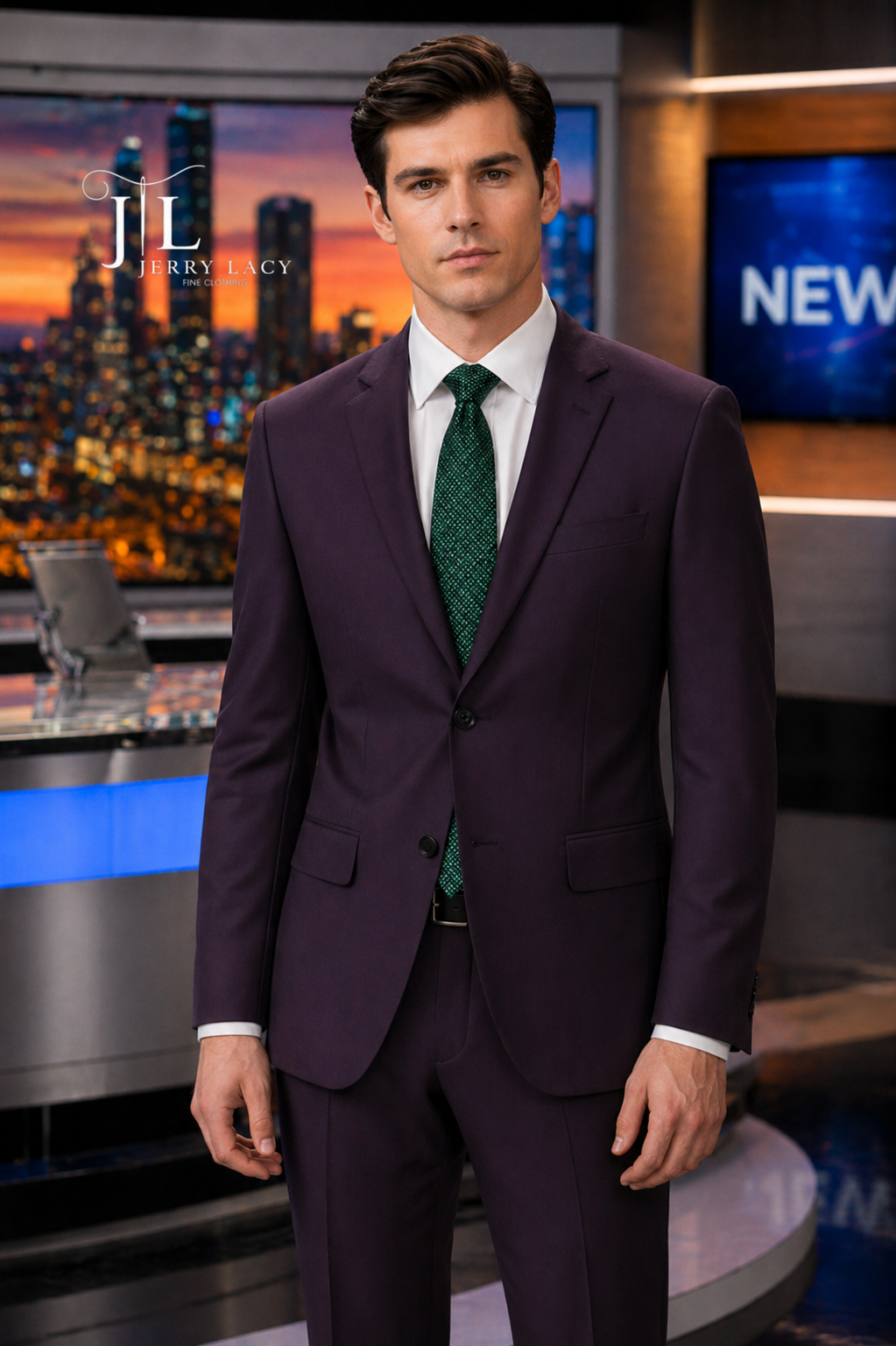 JL Suit Eggplant Classic Fit