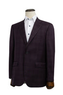 Cranberry Windowpane Sport Coat Modern Fit Super 130's