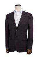 Burgundy Textured Sport Coat Modern Fit