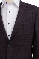 Burgundy Textured Sport Coat Modern Fit