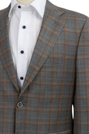 Gray/Tan Windowpane Sport Coat Modern Fit