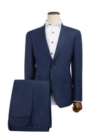 French Blue Suit Slim Fit Guabello Super 150's