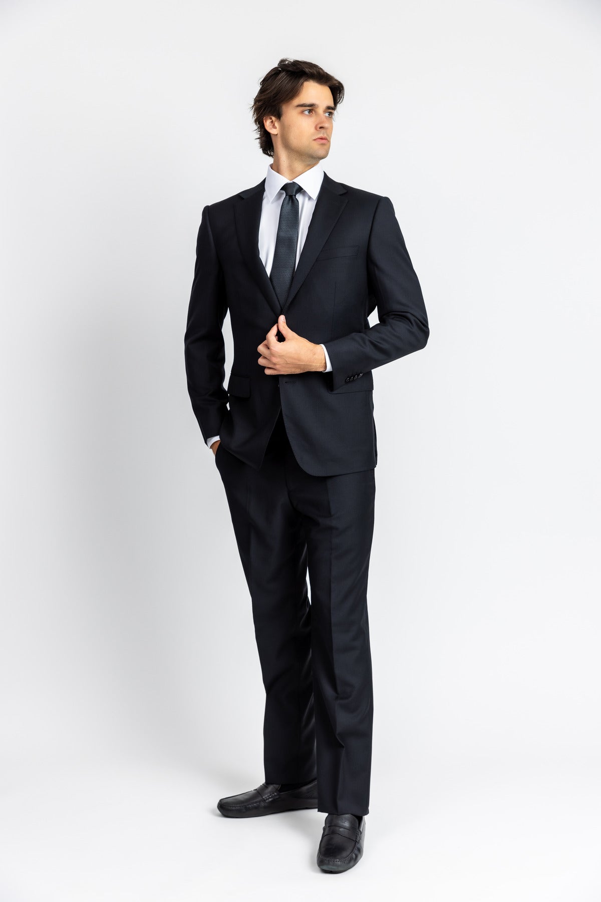 Black Suit Notch Lapel