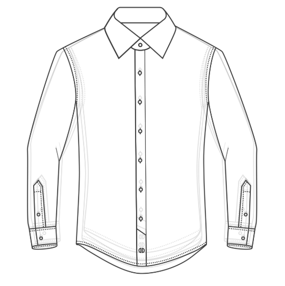 Pink Linen Trim Fit Dress Shirt