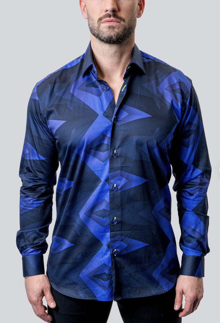 Shirt Fibonacci Abst Diam Blue M