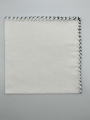 White/ Lt Navy Linen Whipstitch PSQ