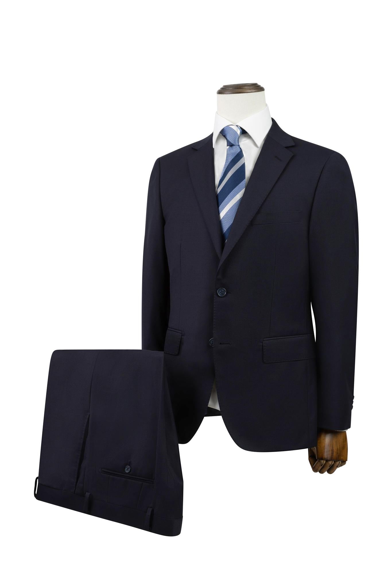 Midnight Navy Modern Fit Suit Wool & Cashmere