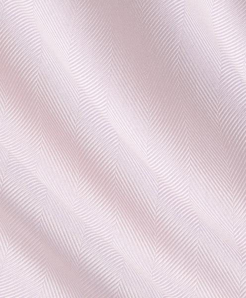 Pink Contrast Herringbone Solid Dress Shirt