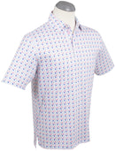 Performance 19th Hole Print Polo Carnation