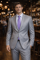 JL Silver Sharkskin Classic Suit