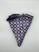 Pink/Med Blue Persian/Mini Medallions Print Reversible Pocket Circle