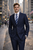 Midnight Navy Slim Suit Wool & Cashmere