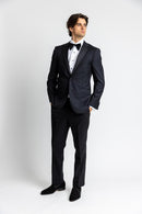 Black Tuxedo Notch Slim Super 150's