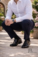 New Navy Italian Dress Pant Trimmer Fit Super 150's