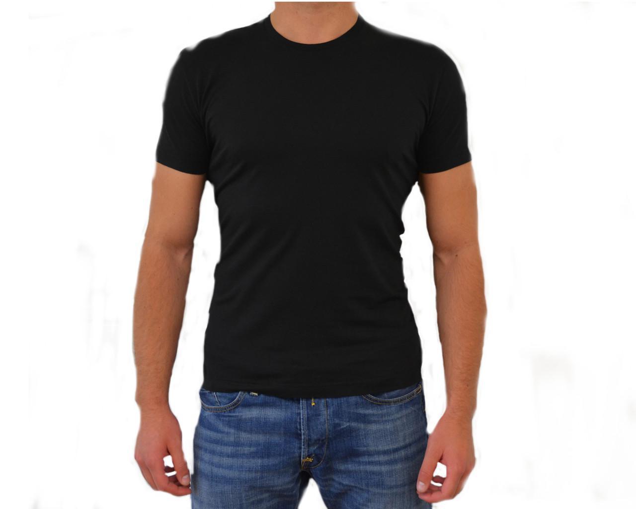 Black Pima Crew Neck SS