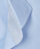 Sky Contrast Herringbone Solid Dress Shirt
