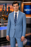 JL Sky Blue Slim Suit