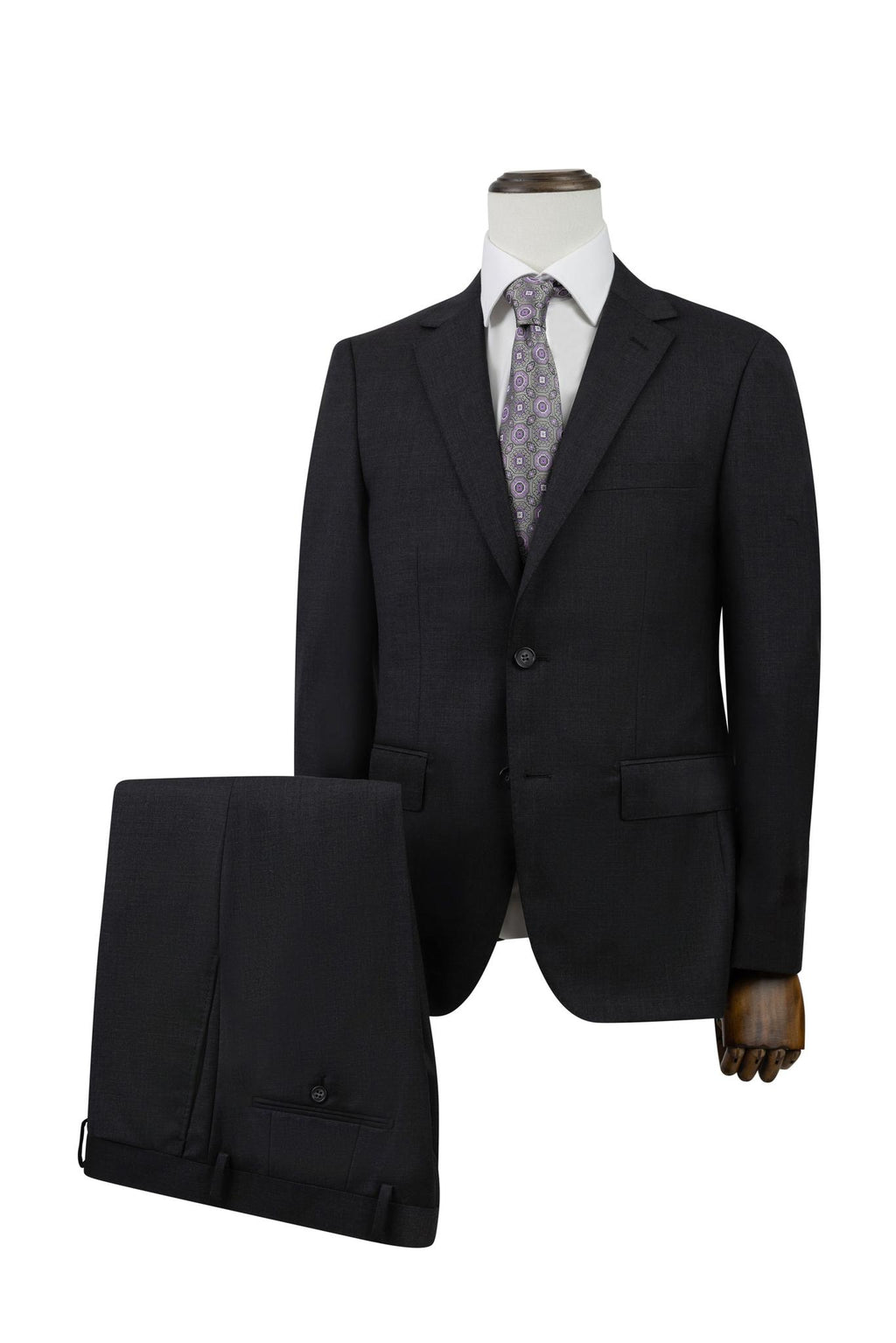 Charcoal Slim Suit Wool & Cashmere