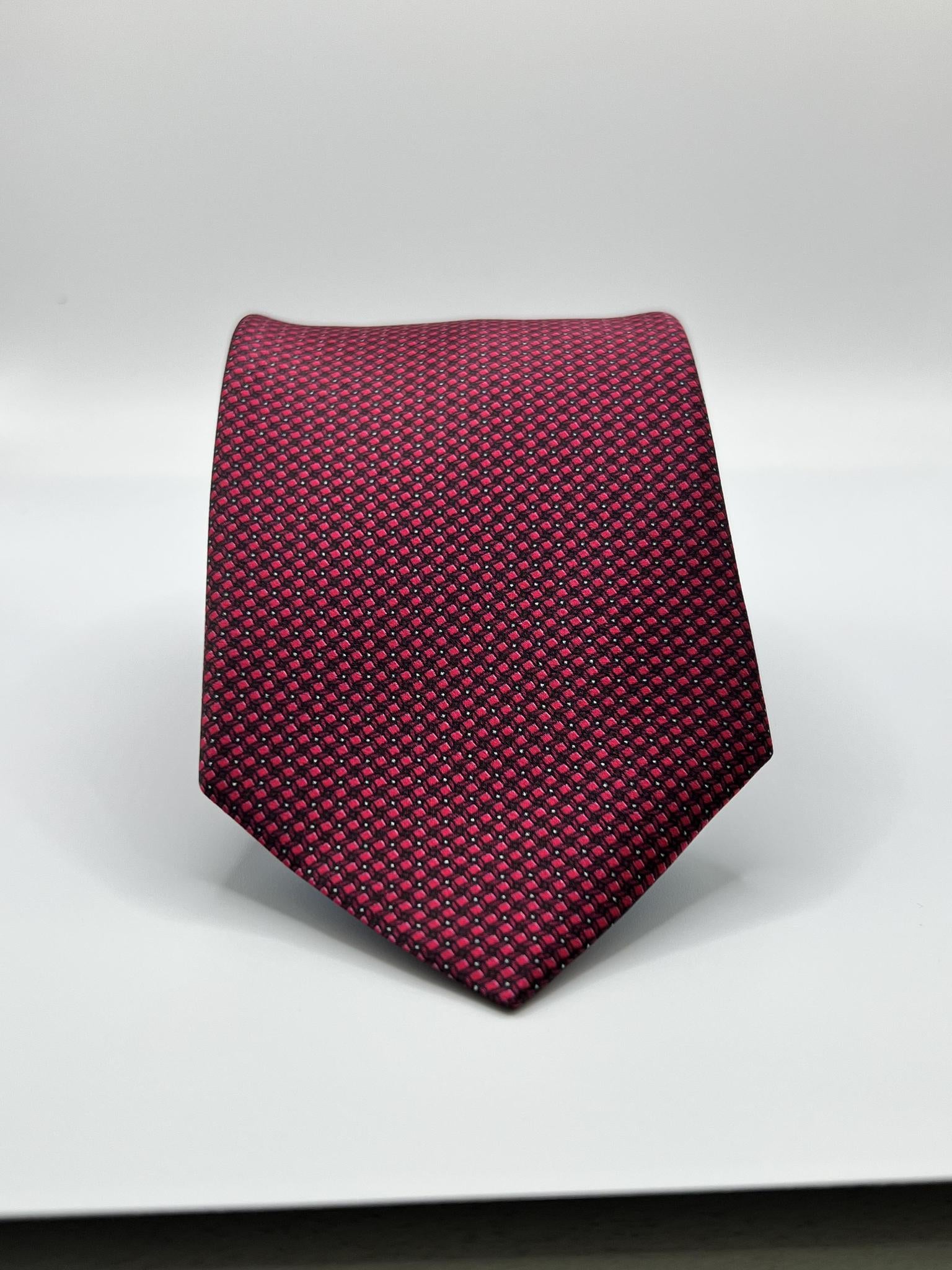 Burgundy Silk Satin NeckTie Geoff