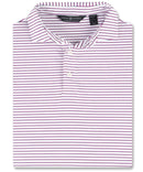 Perform Dual Laser Yarn Dye Stripe Polo Fuschia