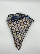 Sky/Brown Persian/Mini Medallions Print Reversible Pocket Circle