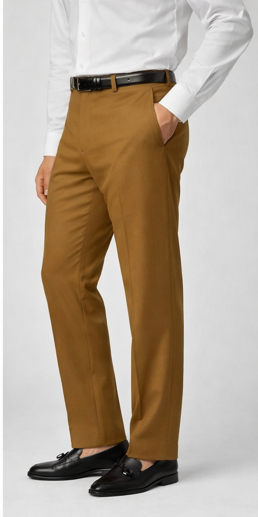 Mushroom Italian Dress Pants Modern Fit Super 150's