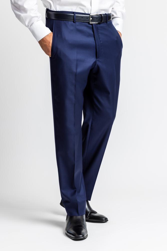 Medium Blue Dress Pants Flat Front Super 150's