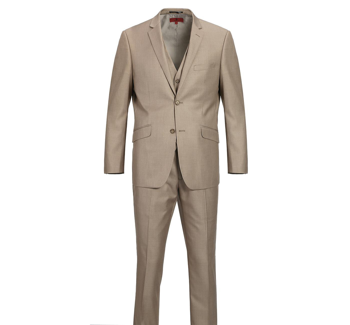 JL Light Brown Slim Suit