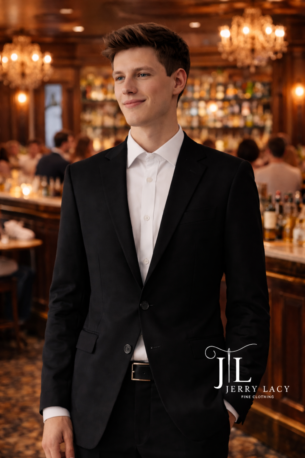 JL Black Suit Notch Slim Fit