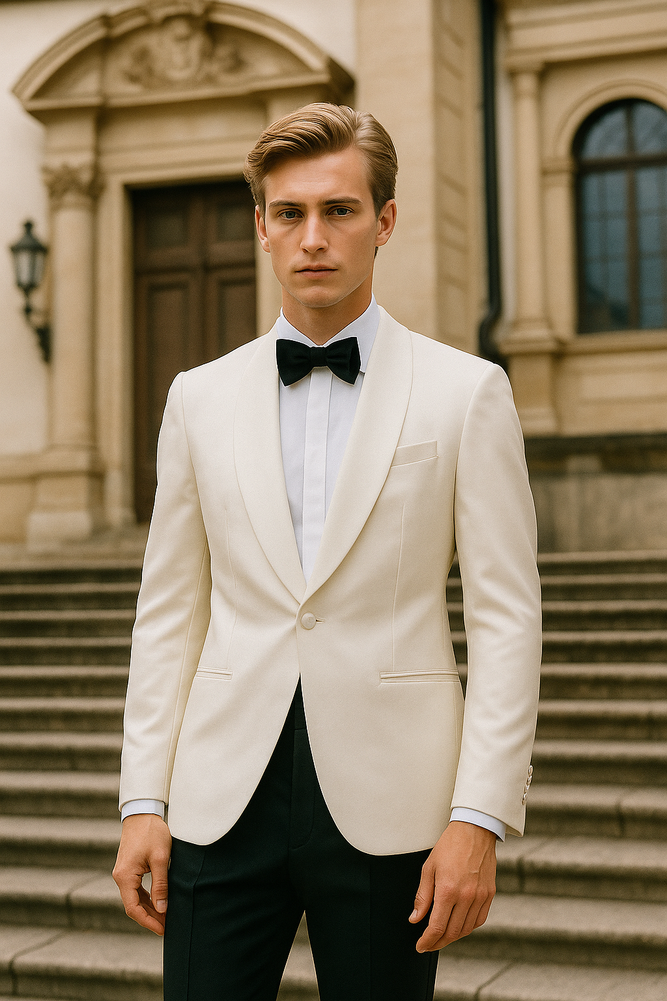 White Dinner Jacket 100% Wool