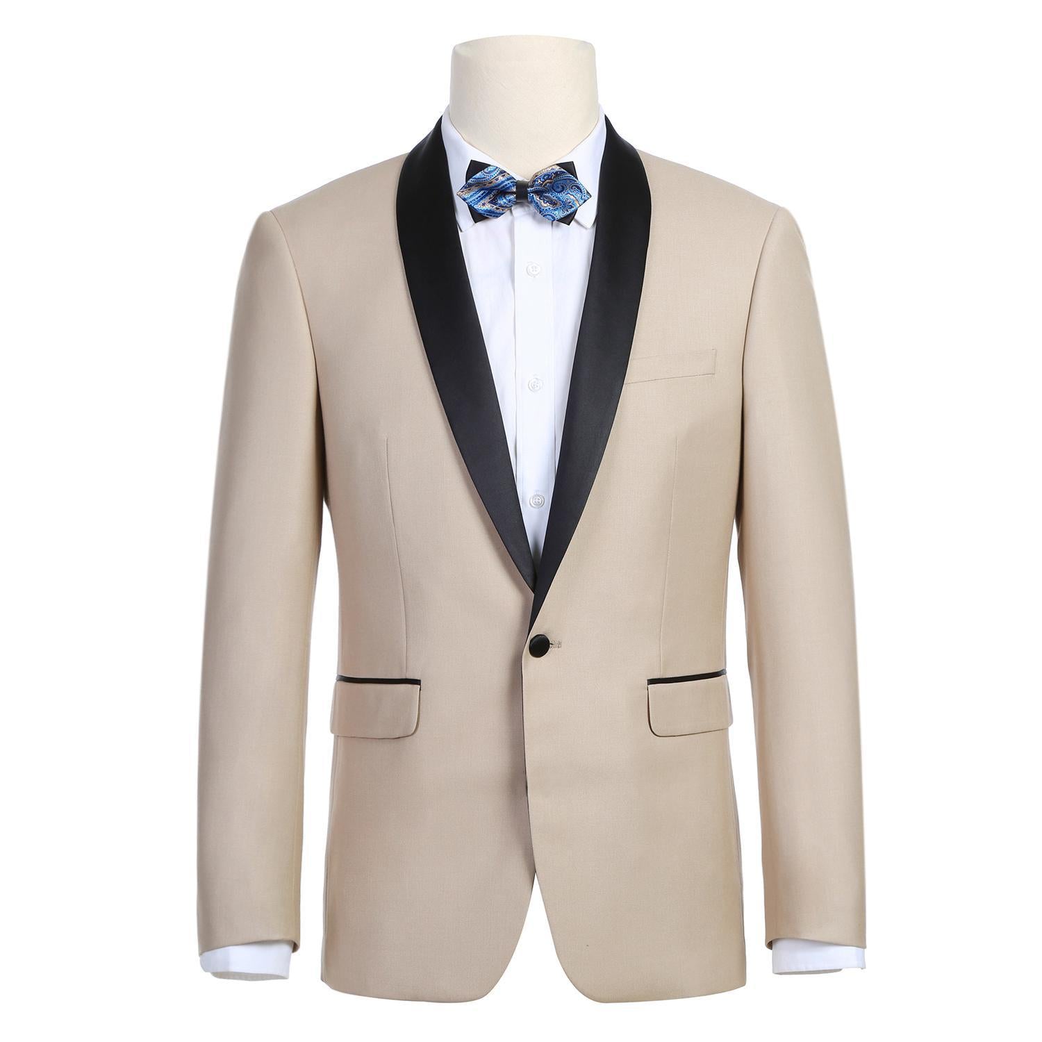JL Tan Tuxedo Shawl Slim Fit