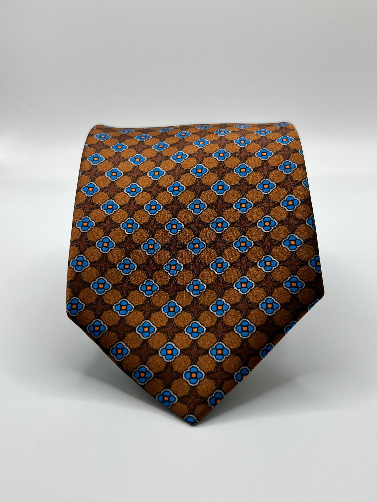 Brown Silk Satin NeckTie Geoff