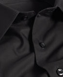 Black Super Fine Twill Dress Shirt