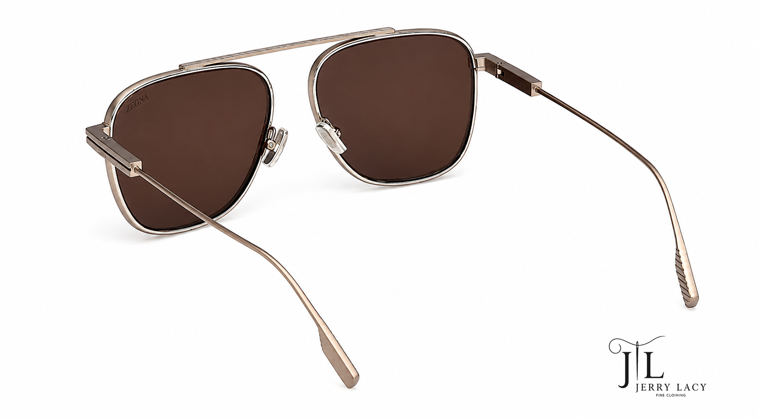 Metal Sunglasses Zegna Matte Light Brown