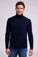 100% Cashm L/S Turtle Navy