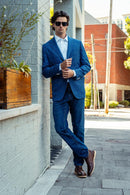 Medium Blue Windowpane Sport Jacket Milano 333685/902