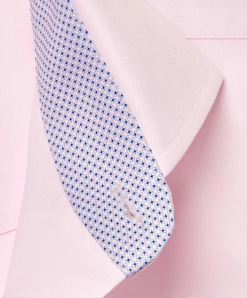 Pink Twill Contrast Dress Shirt