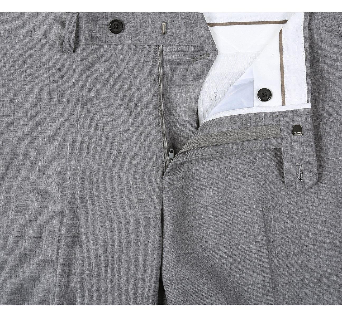 JL Suit Light Grey Notch Classic Fit Super 140's