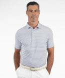 Perform Yarn Dye Laser Stripe Polo Navy