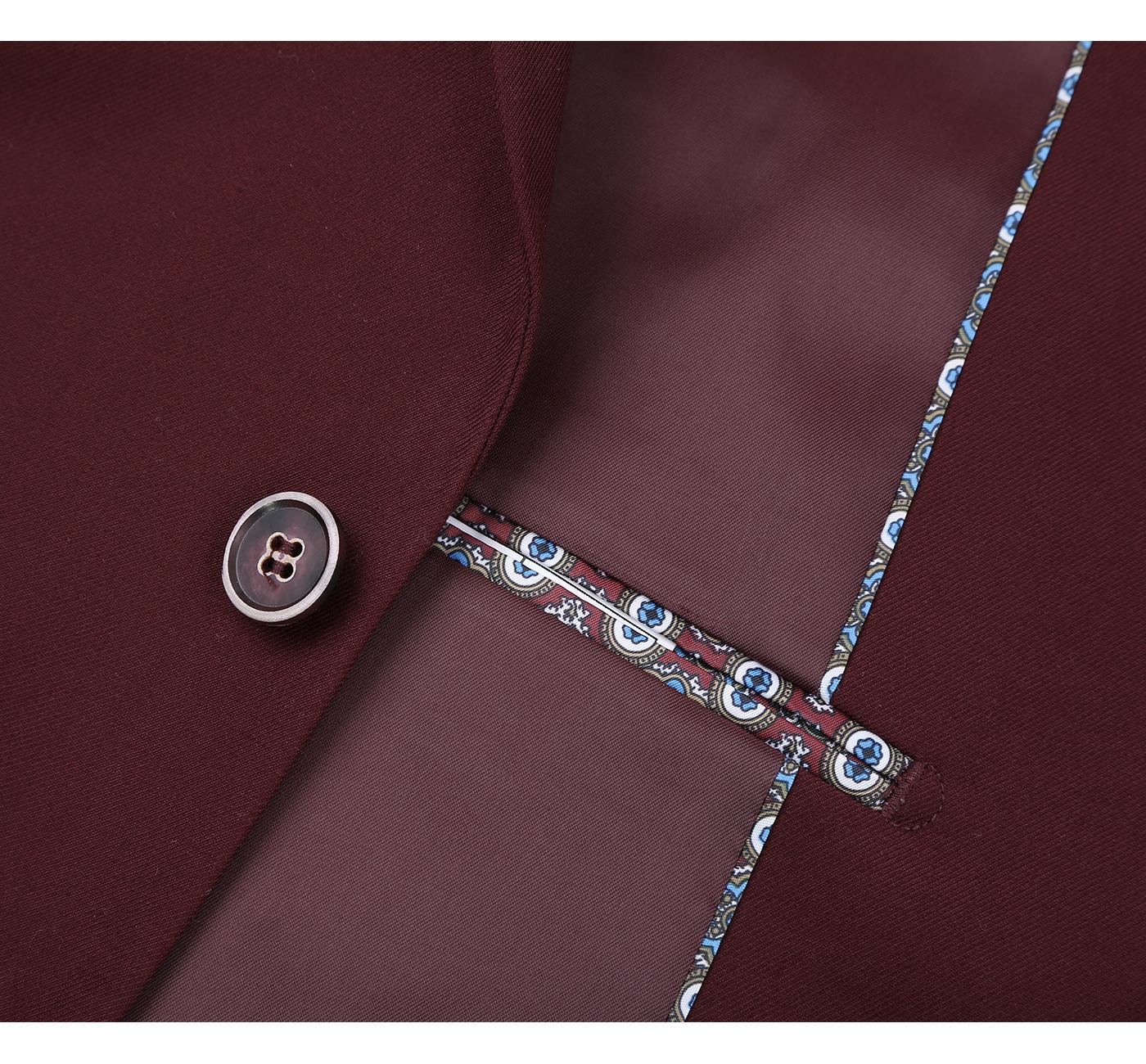 JL Burgundy Suit Slim Fit