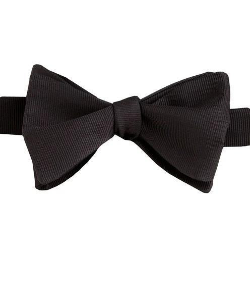 Black Satin Self-tie Bow Tie & Cummerbund Set