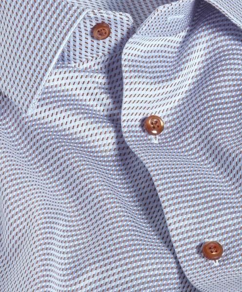 Sky & Chocolate Textured Twill Dress Shirt
