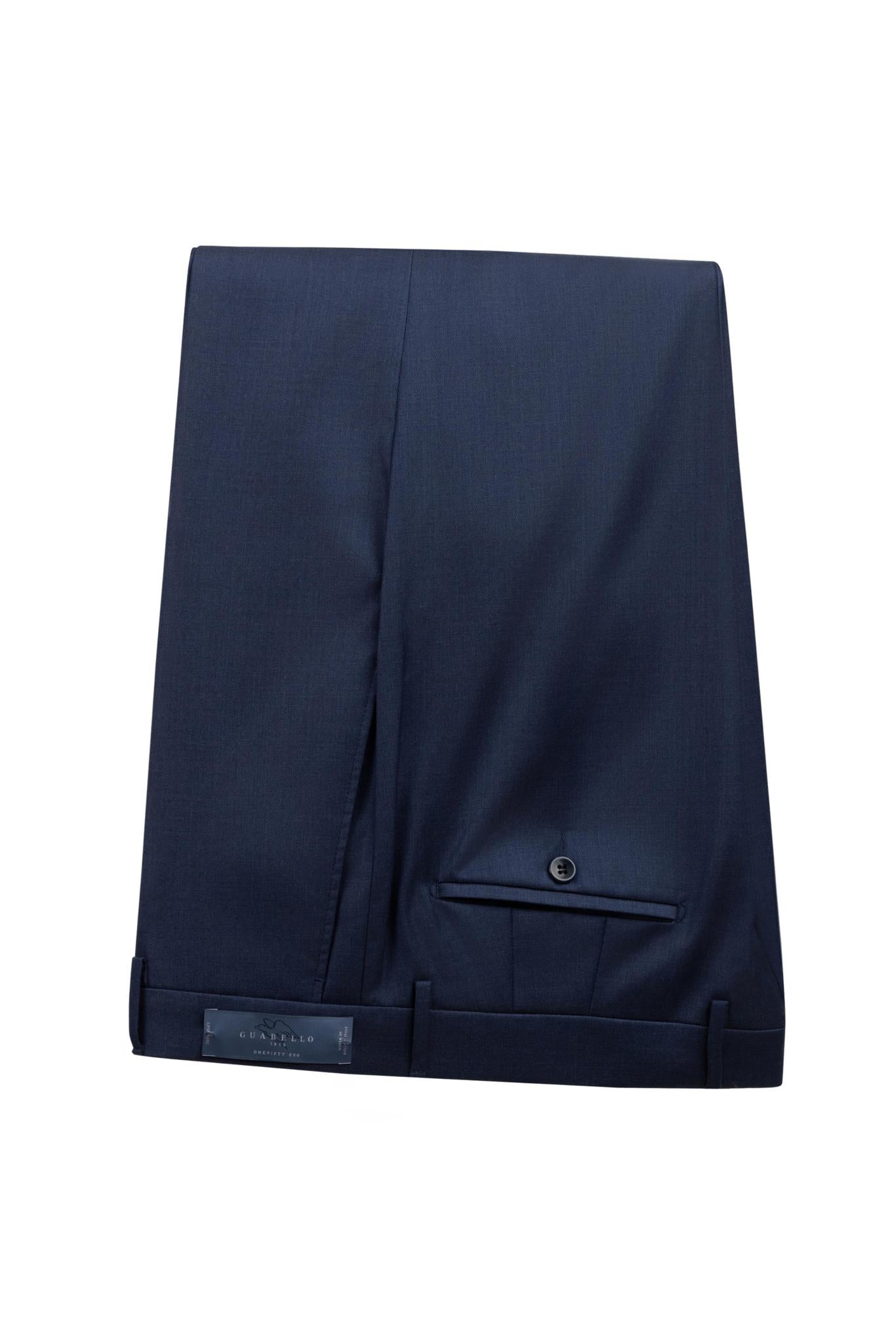 French Blue Italian Dress Pant Trimmer Fit Super 150's