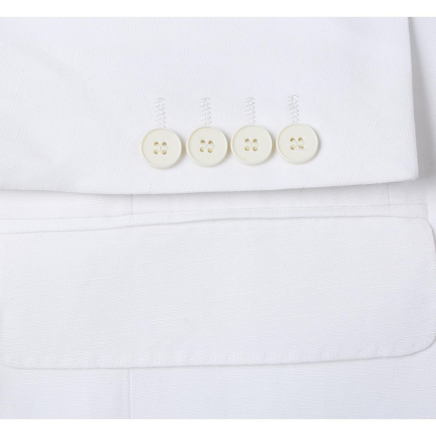 JL White Linen Suit Slim Fit