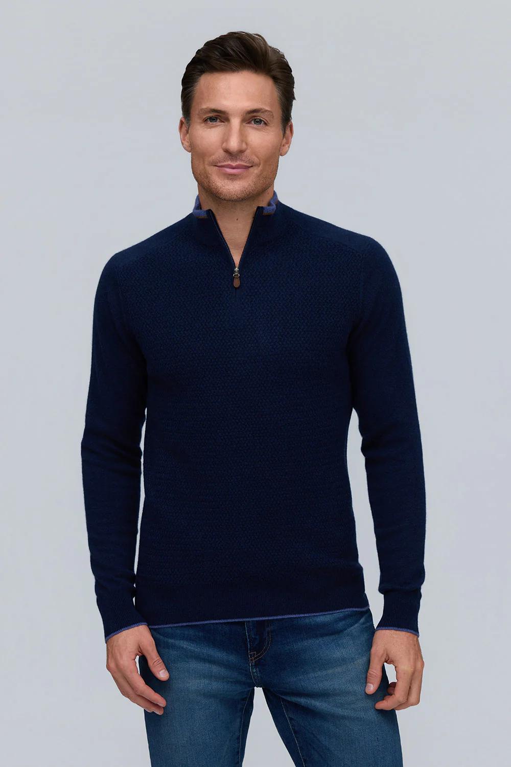 100% Pure Cashm QZip Mid