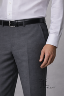 Medium Gray Italian Dress Pant Trimmer Fit Super 150's