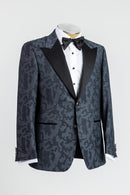 Camo Grey/ Black Tuxedo Modern Fit Peak
